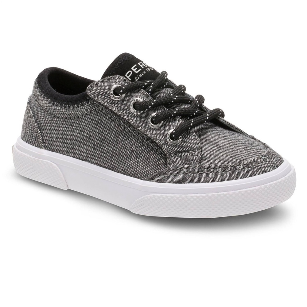 Sperry | Top Slider Chambray Deckfin Jr Sneaker 10